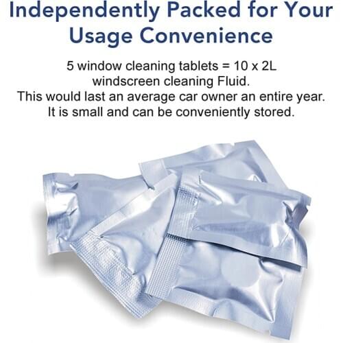 10pcs Condensed Effervescent Tablet Wiper Car Windshield Glass Washer Solid Wiper Concentrated Super Conventional Cleaner Tablet