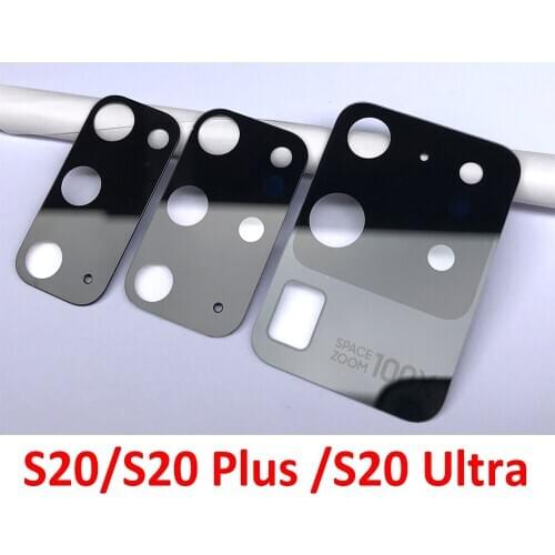 100Pcs Camera Glass Lens with Glue For Samsung A21S A30S A50S A31 A41 A51 A71 M21 A31 S20 Plus S20 Ultra Note10 Lite M31S S20 fe