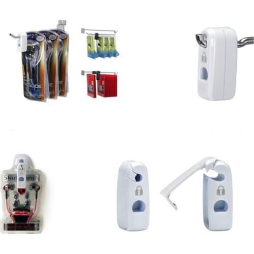 100 Pcs EAS Security Display Hook Stop Lock Catch Anti-theft For Retail Shop With 2pc Magnetic Detacher Lockpick