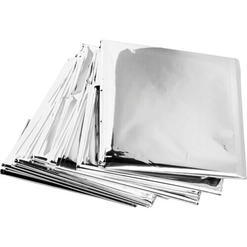 130x210cm New Outdoor Water Proof Emergency Survival Rescue Blanket Foil Thermal Space First Aid Sliver Rescue Curtain