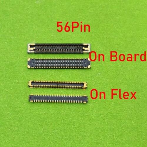 2pcs LCD Display FPC On Board Connector For Samsung Galaxy Note 20 Note20 Ultra N9860 N985 N9810 N980 Screen Flex Plug 56Pin
