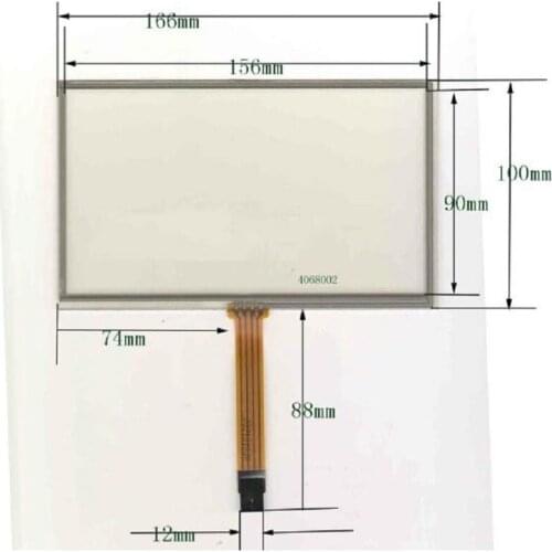 6.8-inch resistance 166*100MM touch screen compatible for GPS navigation display, industrial control device touch screen