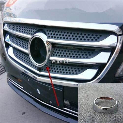 ABS Chrome Exterior Front Center Decoration Ring logo Cover Trim Car styling sticker For Mercedes-Benz Vito W447 2014-2018 2019