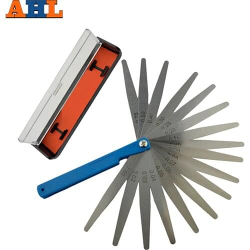 New Arrival 0.02mm to 1mm 17 Blade Thickness Gap Metric Filler Feeler Gauge Measure Tool