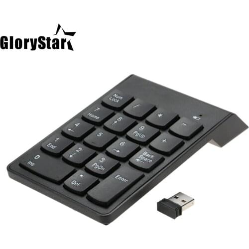 2.4G USB Numeric Keypad Wireless Number Pad 18 Keys Mini Digital Keyboard for iMac/MacBook Air/Pro Laptop PC Notebook Desktop