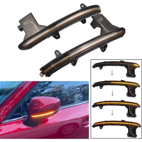 For Mazda CX-5 CX5 KF 2017 2018 CX-8 CX-9 CX9 Dynamic Turn Signal LED Side Rearview Mirror Indicator Sequential Blinker Light