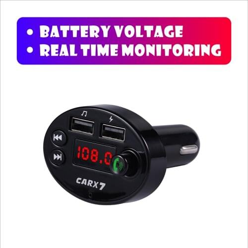 Elistooop Bluetooth 5.0 FM Transmitter Car Kit In-Car Fast Dual USB Charger Wireless Handsfree Audio Receiver Car Accessories