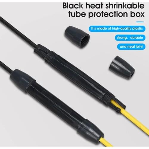 150Pcs Drop cable protection box Optical fiber Protection box small round tube heat shrink tubing to protect fiber splice tray