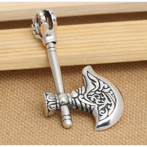 Handcrafted 925 pure silver knife pendant vintage sterling silver knift necklace pendant male jewelry gift