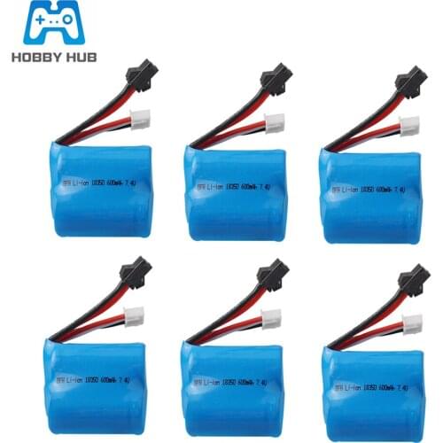 Hobby hub 7.4v 600mAh Li-ion battery for H100 High speed RC boat 18350 high speed RC boat free shipping