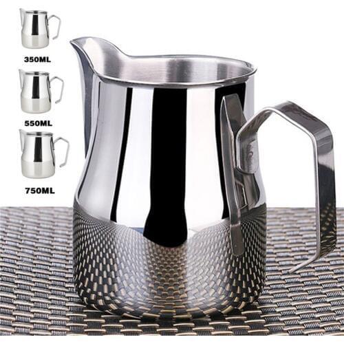 Stainless Steel Milk Frothing Jug Thick Coffee Milk Foamer Mugs Italian Latte Art Jug Milk Pitcher Frother Cup 350/550/750Ml