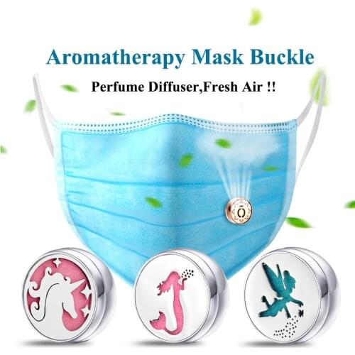 2021 New Essential Oil Diffuser Clip Brooch Aromatherapy Locket Jewelry Screw Stainless Steel Magnetic Buckle Locket Face Clip