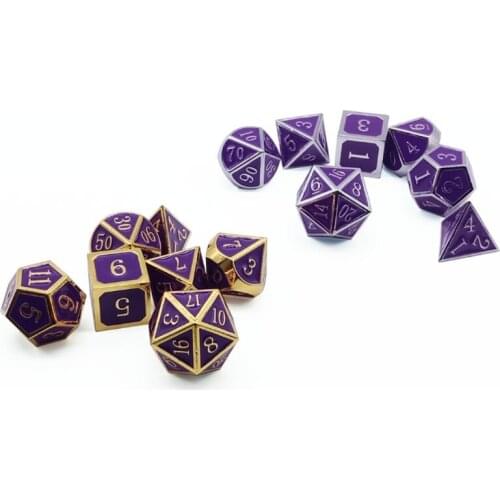 New Temperature Change Dice Metal RPG Board Game Dice set D4 D6 D8 D10 D% D12 D20