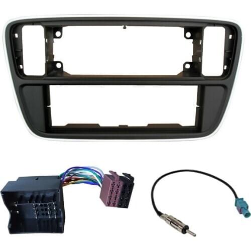 Single Din Car Dash Kit Harness Antenna for Volkswagen up! Skoda Citigo; Seat Mii 2012+ Frame Radio Panel Fascia Facia Plate