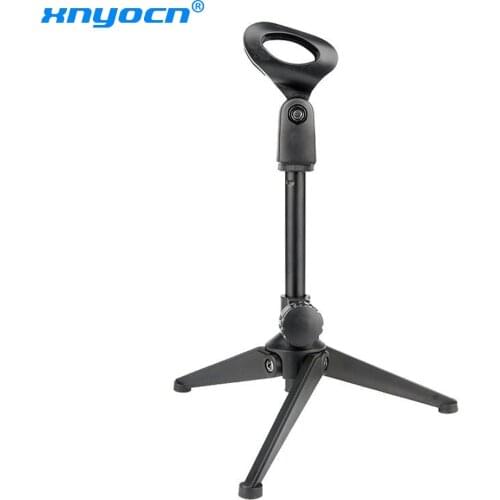 Microphone Stand Desktop Tripod Mini Portable Table Stand Adjustable Mic Stand Mic Clip Holder Bracket Lightweight Bracket