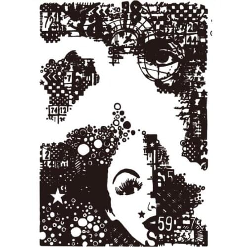 Background Girl Transparent Clear Stamps for DIY Scrapbooking/Card Making/Kids Christmas Fun Decoration ST0680