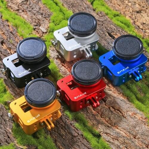 PULUZ Housing Shell CNC Aluminum Alloy Protective Housing Cage With Insurance Frame UV Lens for GoPro HERO(2018) /7 Black /6 /5