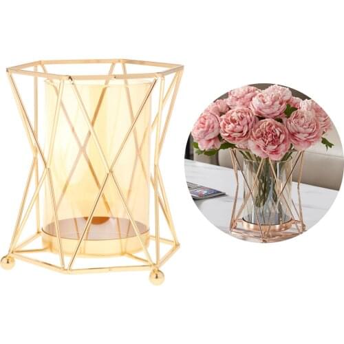 Hollow Out Geometric Tea Light Candle Holders Home Table Candlestick Decors for Wedding Centerpieces Gifts for Valentines Day