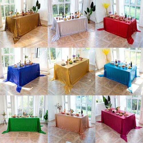 Manteles Para Fiesta Gala Decoration Tablecloth Sequin Rectangular Wedding Party Christmas Halloween Ceremony Table Cloth Cover