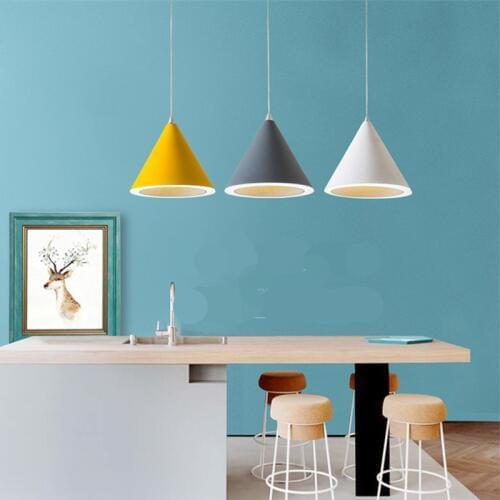 Modern Nordic Aluminum Slope Cone Led Pendant lIhgt for Foyer Bedside Dining Room Metal Suspension Lamp 110/220V 2316