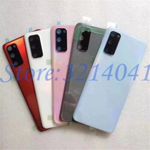 For Samsung Galaxy S20 G980 S20 Plus G985 S20 Ultra G988 Battery Glass Back Cover Rear Door Case Repair parts With Camera Lens