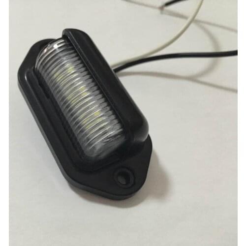 100x 10-30v Bright 6LEDs Trailer License Plate Light Lamp Bulbs Truck Number Plate Light for Motorcycle Boats Automotive RV