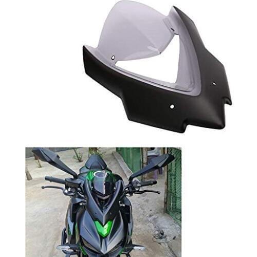 Motorcycle Accessories Windscreen Screen Wind Deflectors Front Windshield Windscreen for Kawasaki Z1000 2014-2017(Black+Gray