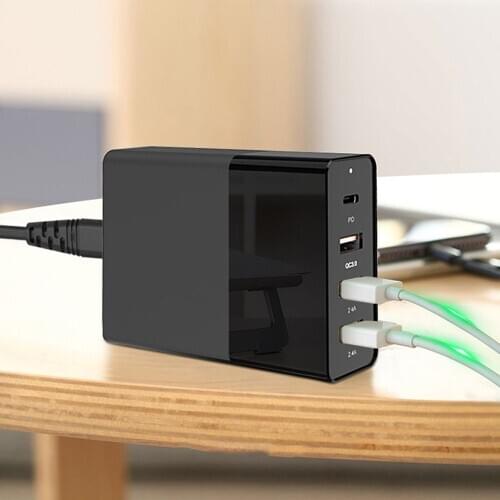 USB PD Charger for iPhone Tablet Laptop Computer Adapter Type C Chargers 48W 4 ports Quick Charge Phone Charger QC3.0