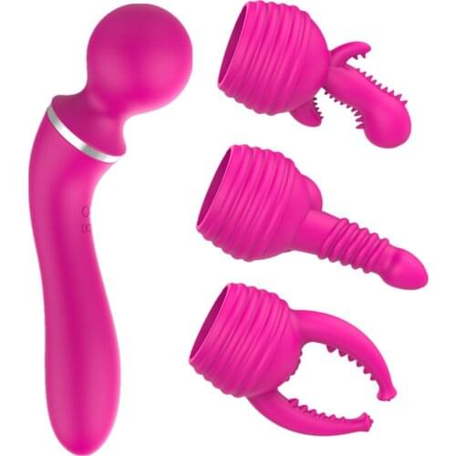 10 Vibration Modes 3 Different Heads Rechargeable Body Portable Massager