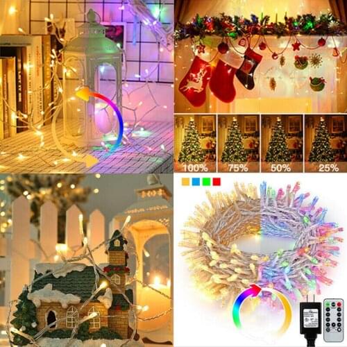 200/300 LED Copper Fairy Wire String Lights Remote Control Christmas Party Decor