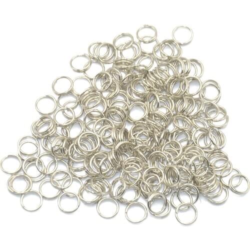 200pcs Plated Metal Split s Double Loop Jump Jewelry Findings Connectors 6mm 8mm