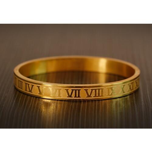 2020 Charm Gold-Plated Roman Numerals Bracelet Homme Men Classic Punk Simple Bracelet For Women Jewelry Gift