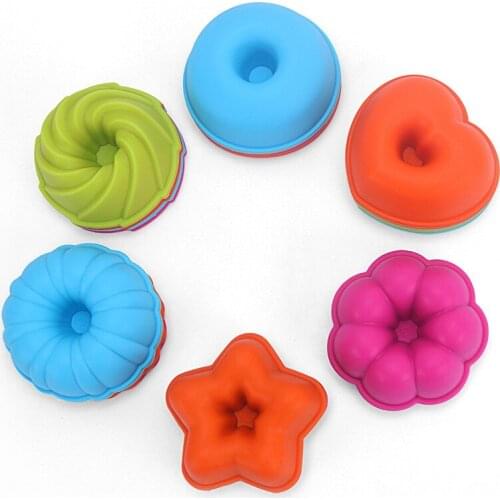 24 Individual Silicone Doughnut Mold Baking Cake Silicone Mold DIY Baking Oven Mold for Baking
