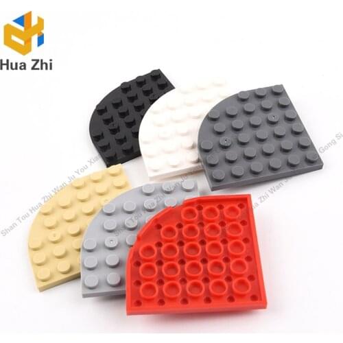 Building Blocks Parts 6003 4PCS Plate Round Corner 6 x 6 LEGOING MOCS Education