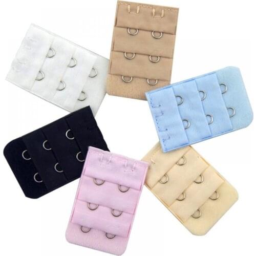 5 Pcs/Set Bra Extension Lingerie Strap Replacement 2 Rows 3 Hooks Women Adjustable Intimates Lengthened Bra Extender Belt