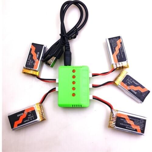 5PCS 3.7V 350mAh Li-Po Battery For Firefox C119 RC Helicopter Spare Parts Accessories