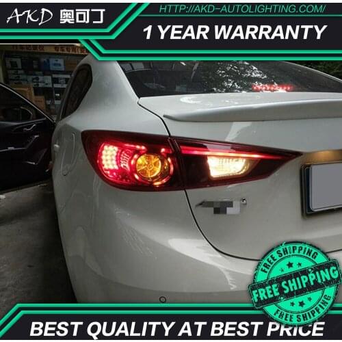 AKD tuning cars Tail lights For Mazda 3 Axela Hybrid Taillights LED DRL Running lights Fog lights angel eyes Rear parking lights