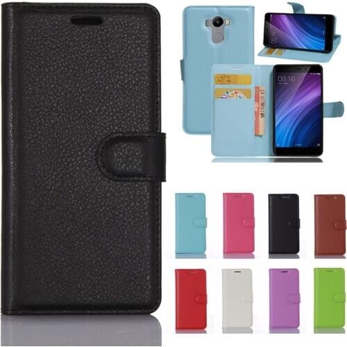 For Xiaomi Redmi 4 Flip Case For Xiaomi Redmi 4 Purse Phone Bag With Card Slots Fitted Case For Xiaomi Redmi4 Back Cover Fundas