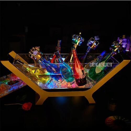 Wine Bottle Holder Led Load Promotion Led Bucket 12 In Champagne Bottle Size Shaped Bar Personalization boat ice bucket colorful