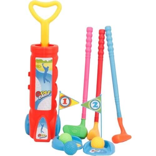Children Kids Outdoor Sports Games Toys Multicolor Plastic Mini Golfer Club Set Toddler Educational Outdoors