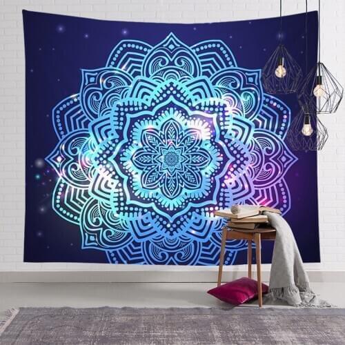 Home Decor mandala witchcraft Psychedelic printed Tapestry Wall hanging fabric living room background wall Yoga beach towel mat