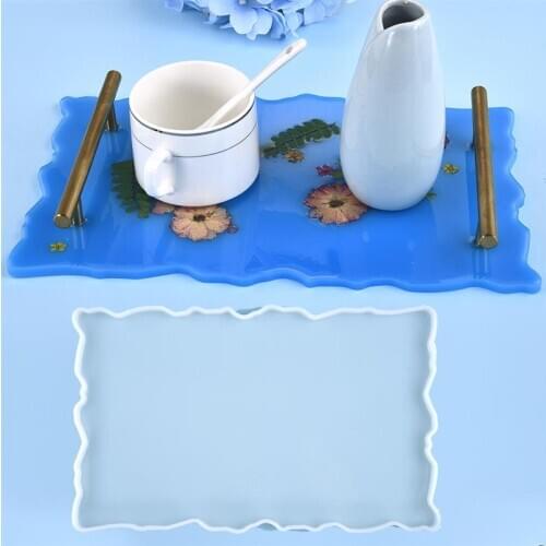 DIY Coaster Resin Mold UV Epoxy Fruit Tray Mold Tea Tray Silicone Mold for Home Decor Craft Jewelry Making Tools