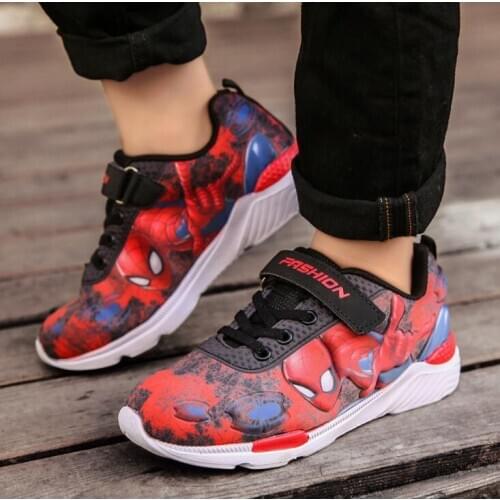 Spiderman Kids Shoes Fashion Breathable Mesh Children Sneakers Light Running Sport Boys Sneakers Girls Casual Shoes Non-slip