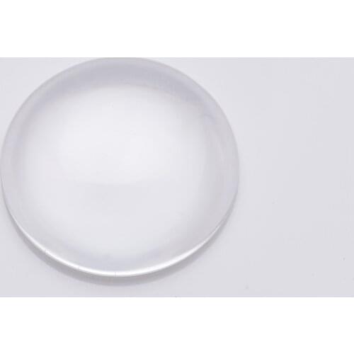 50Pcs 16MM Round Clear Glass Cabochon Magnifying Round Doom Glass Cabochon For Jewelry Making DIY Photo Pendants