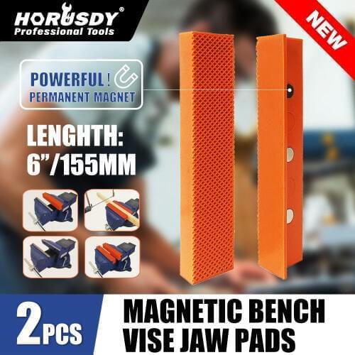 6" Magnetic Bench Vice Jaw Pad Multi-groove Vise Holder Grips Heavy Duty For Milling Cutter For Drilling Machine