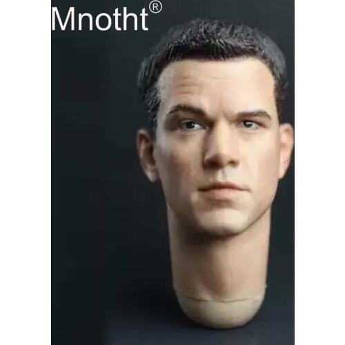 Mnotht 1:6 Male Soldier Head Sculpt Model Matt Damon Green Zone Bourne Head Carving Model Toys Collections Holiday Gift m3