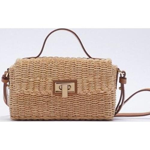 Fashion Woven Straw Bags for Women Handbag Handmade Braided Shoulder Crossbody Bags for Women 2021 Summer Beach Bohemia Purses