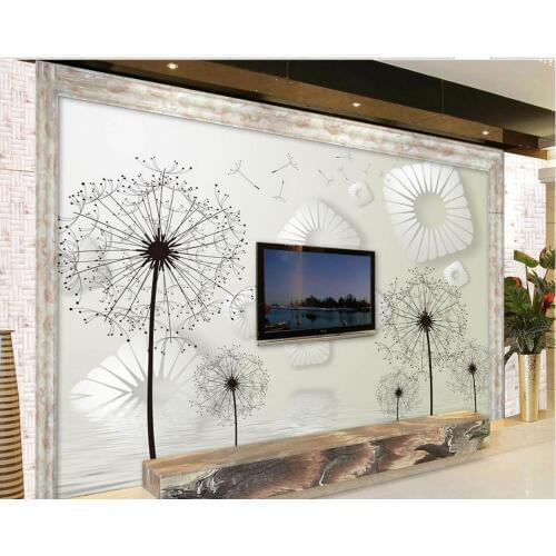 3d murals wallpaper for living room wall 3d wallpaper 3D background wall dandelion custom 3d wallpaper