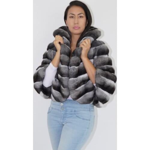 Real Rex Rabbit Fur Jacket Fashion Cropped Fur Overcoat Plus Size Coat Customized
