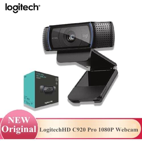 Original Logitech Full HD C920 Pro 1080P Webcam Autofocus Camera Widescreen Video Calling and Recording For Desktop or Laptop
